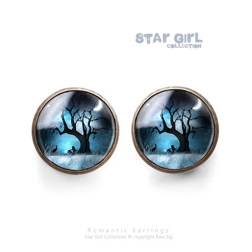 Star Girli bocian, kolczyki 14 mm Ewa Saj Fotografie