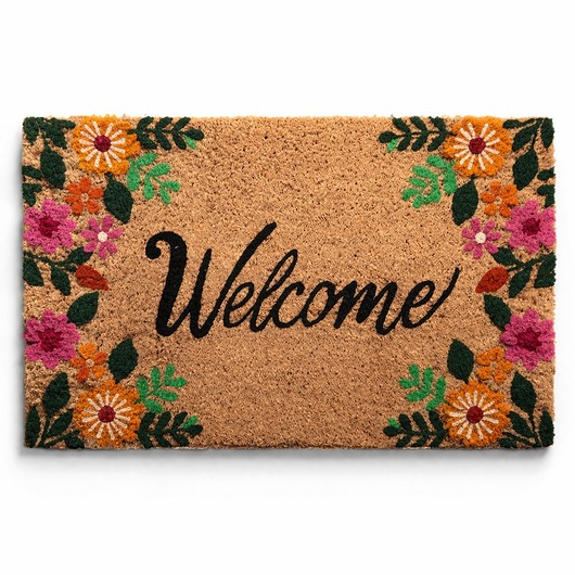 wycieraczki pod drzwi Wycieraczka wejściowa, kokosowa, Welcome 45x75 cm