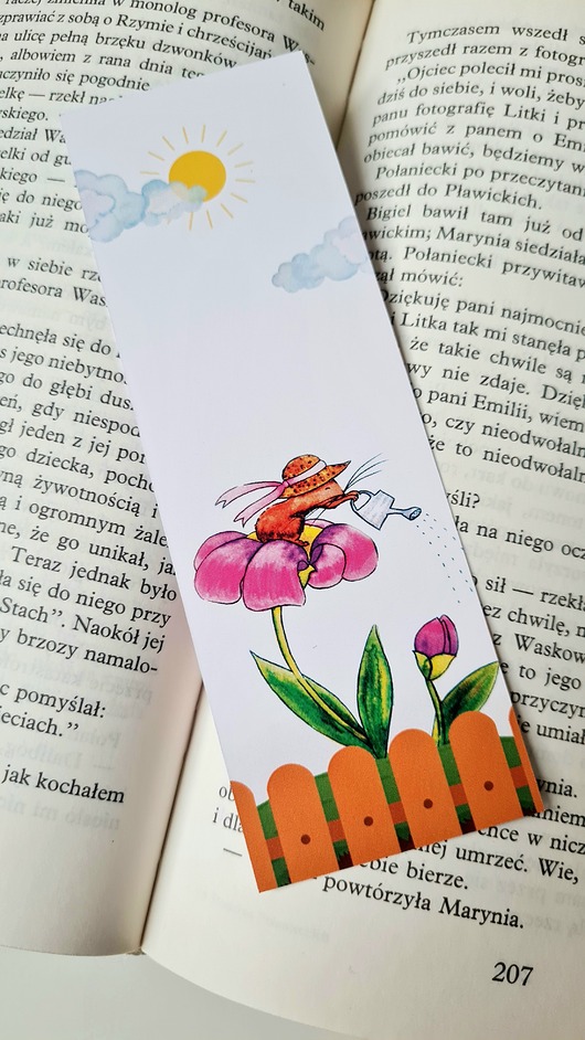 zakładki do książek Zakładka Myszka Ogrodniczka
