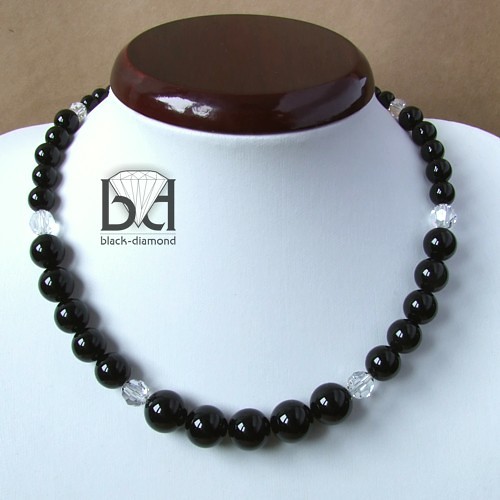 Kryształ w Onyksie - naszyjnik Black Diamond