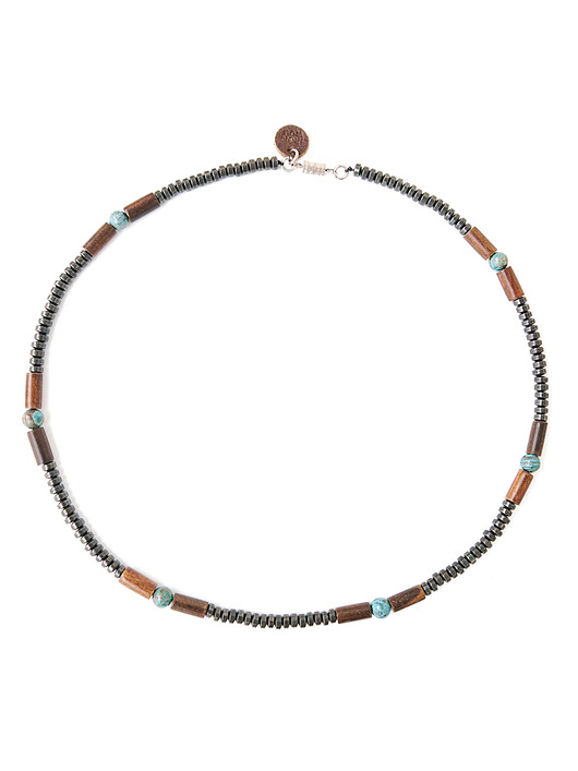 biżuteria męska BAWOLI RÓG + HEMATYT krótki naszyjnik