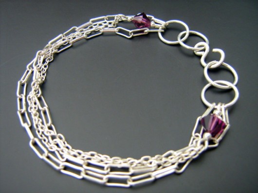 srebro i kryształ swarovski Lahovska