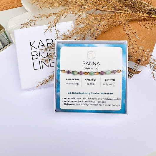 bransoletki z kamieni naturalnych Bransoletka dla zodiakalnej PANNY
