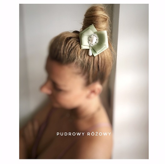 spinki i klamry do włosów Biżuteryjna spinka do włosów = Broszka