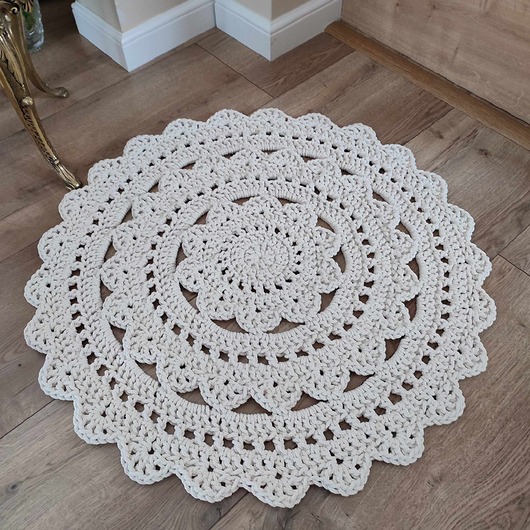 dywany Dywan ze sznurka szydełkowy 80cm