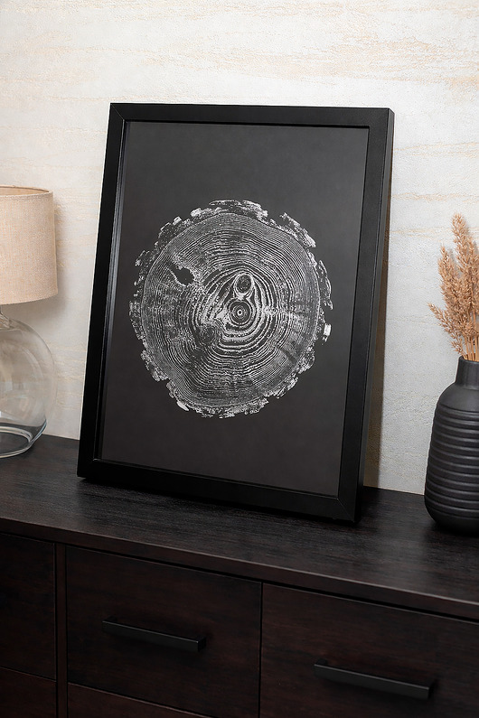 grafiki i ilustracje Minimalistyczny Obraz Botaniczny. Plakat Plaster Drewna A3