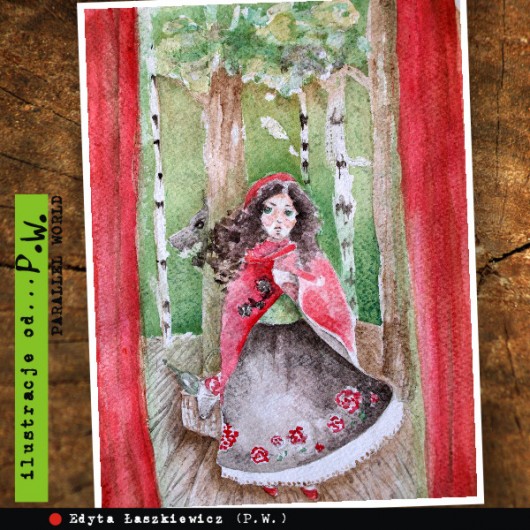 Dziewczynka w Czerwonym Płaszczu... ilustracja Parallel World