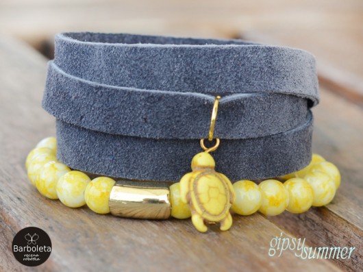Gipsy summer grey+yellow barboleta