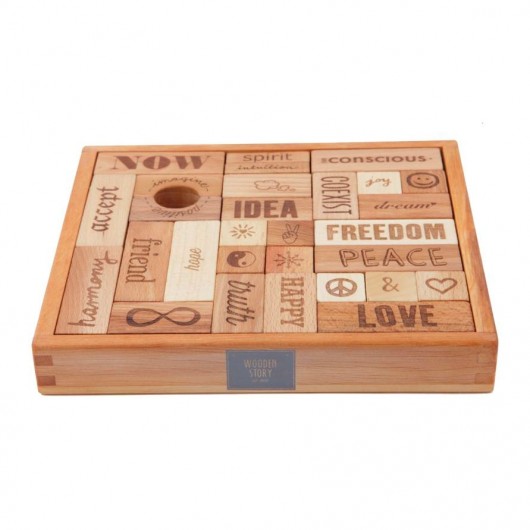 WOODEN STORY Klocki Peace&Love® 29 szt. WoodenStory