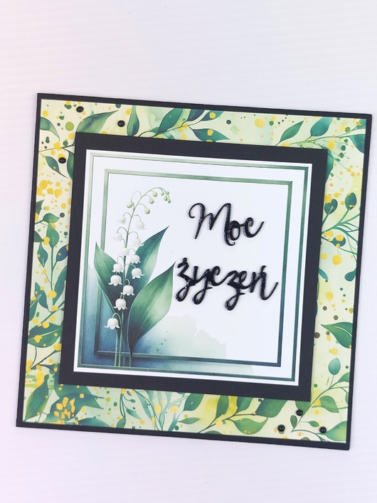 kartki scrapbooking Kartka okolicznościowa uniwersalna /konwalie/