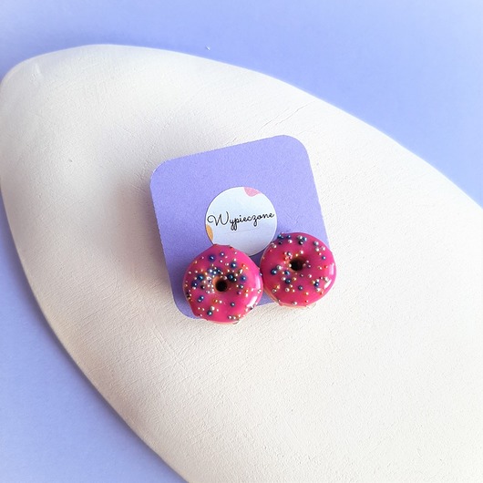 Klipsy różowe donuts Wypieczone