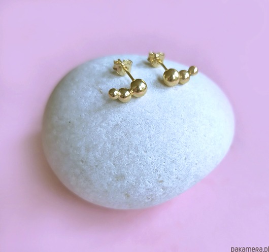 kolczyki pozłacane Kolczyki Cosmic Gold - srebro 925 pokryte 24K złotem
