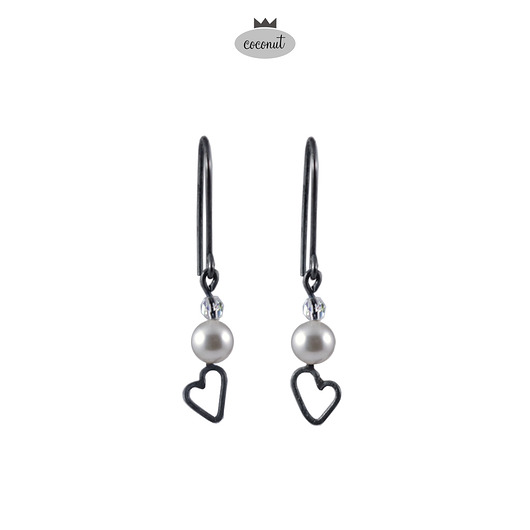 LOVE PEARL - srebrne kolczyki z perełkami COCONUT