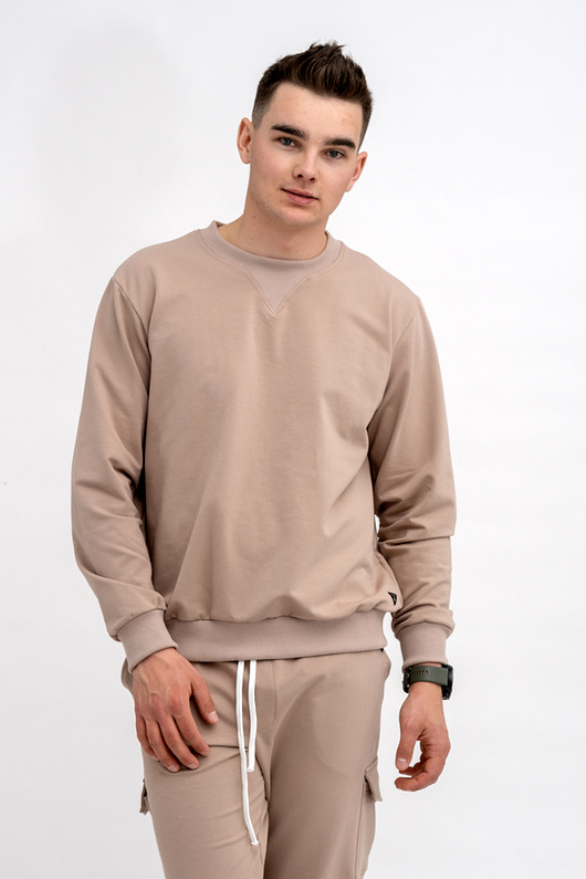 bluzy męskie Bluza męska basic  do V CAPUCINO