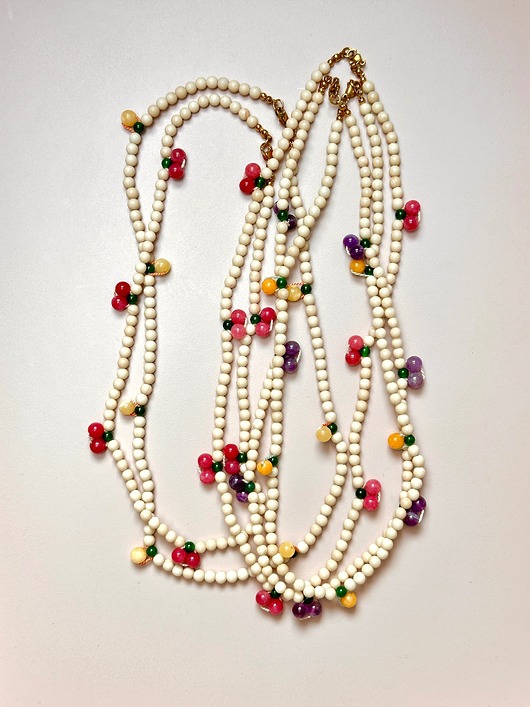 korale Naszyjnik owocowy z kamieni Pomarańcza