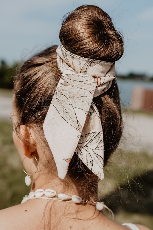 opaski do włosów Jedwabna wstążka do włosów,FLORAL