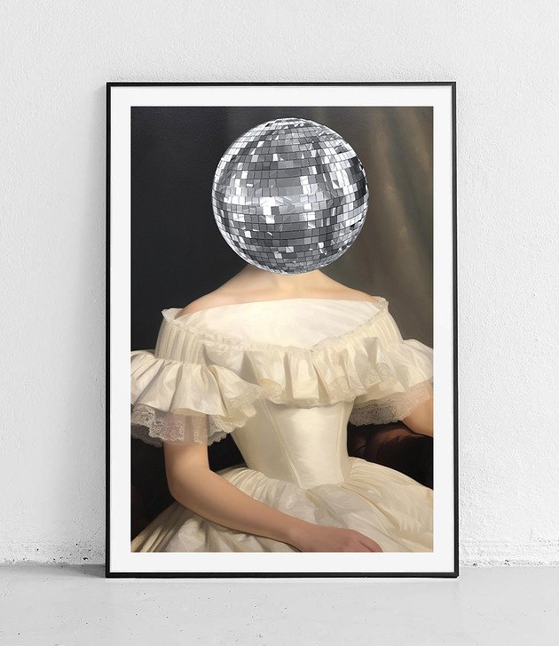 plakaty Plakat Balowa dama retro