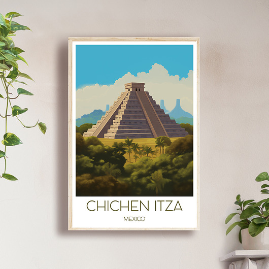 plakaty Meksyk -  Chichen Itza - Plakat, pamiątka dla podróżnika