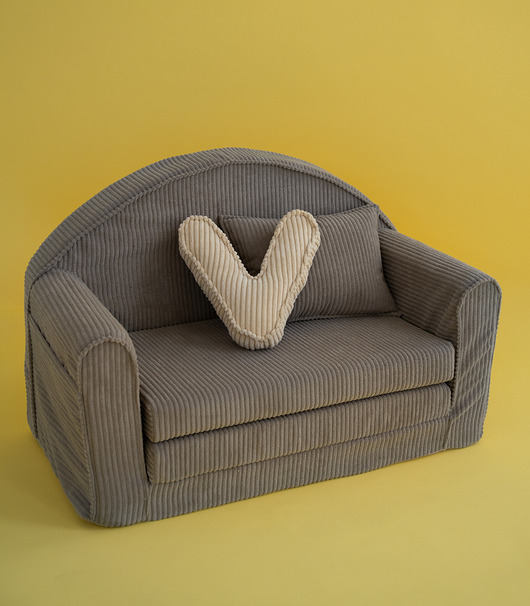 meble do pokoju dziecka Sztruksowa rozkładana mini sofa