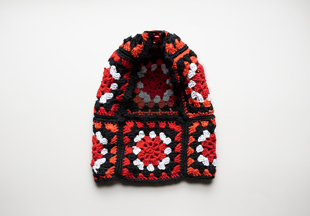 czapki damskie Kominiarka Balaclava Kaptur na szydełku vintage