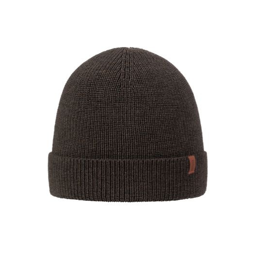 czapki i kapelusze męskie Brązowa czapka  beanie 100% merino wool