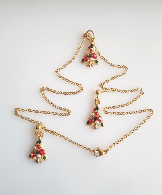 komplet biżuterii Komplet Christmas Tree