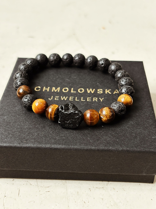 biżuteria męska Bransoletka męska Turmalin i Tygrysie Oko