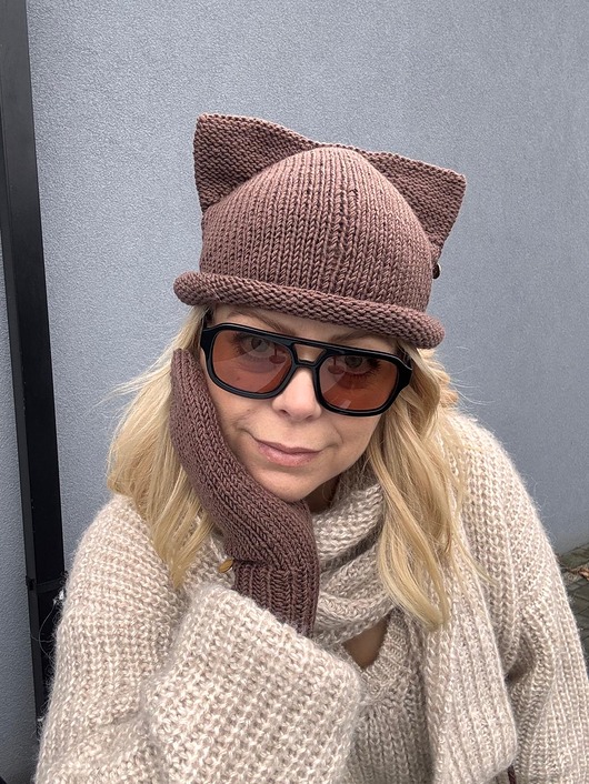 czapki damskie Komplet czapka + rękawiczki