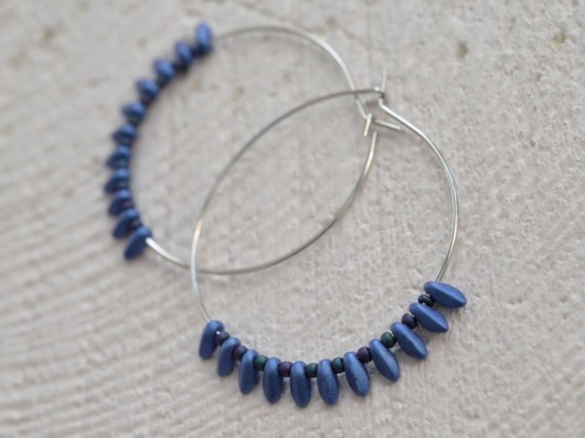 Silver hoops Made by Magda