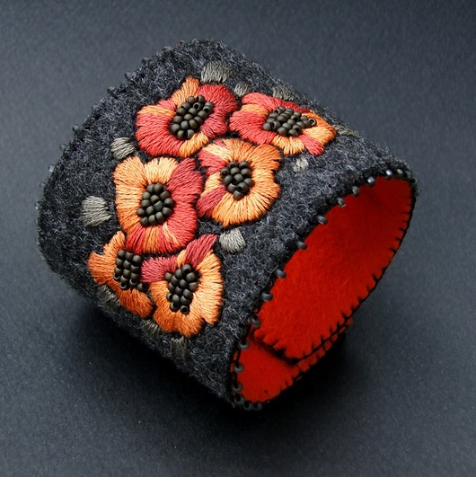 million bells / orange&grey agat handmade