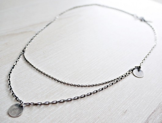 KSZU- Double Silver Chain Necklace [pr925] KSZU Jewelry