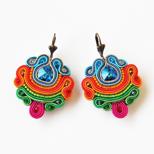 kolczyki soutache Sutaszowe kolczyki COLORIDO