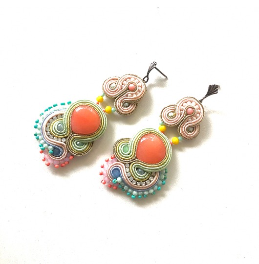 kolczyki soutache Sutaszowe kolczyki HAMMAMET