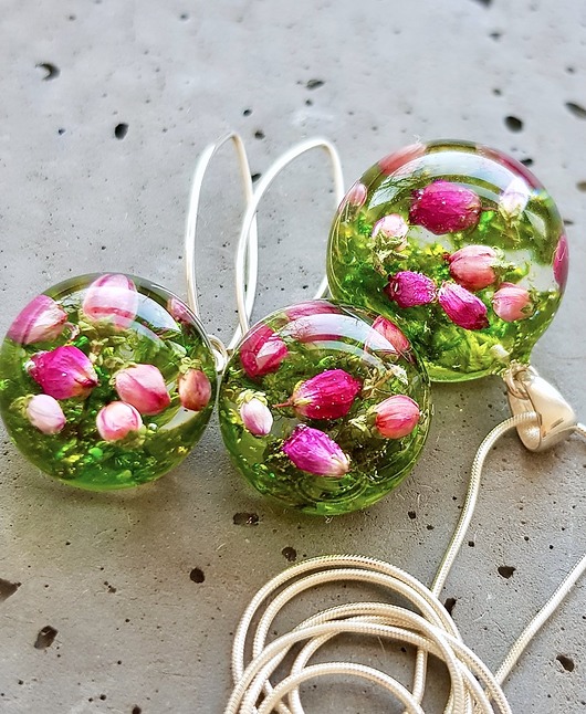 zestaw-wrzos z mchem Grol Jewellery