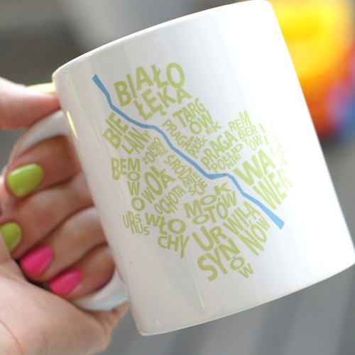 Kubeczek Warszawski jasnozielony ONE MUG A DAY