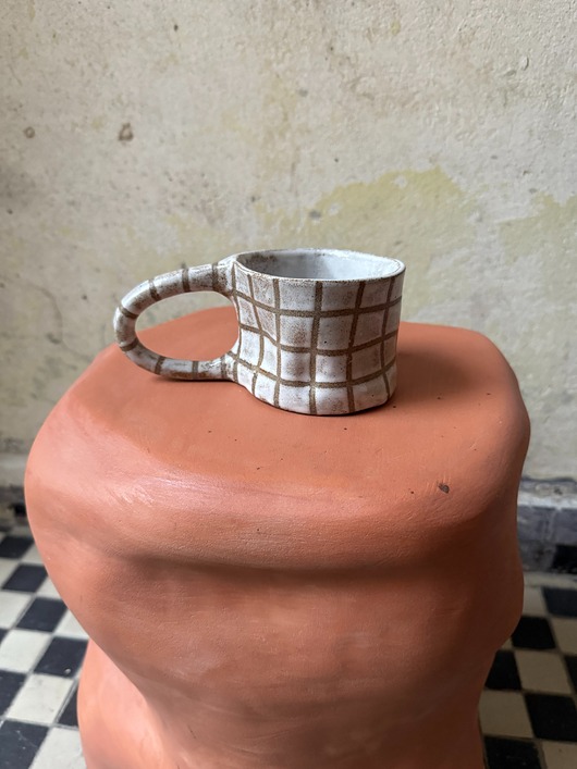 kubki Kubek Krzywusek Betonowy z uchem 300ml