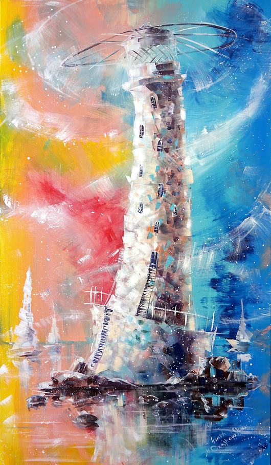 obrazy Latarnia morska Bishop Rock. Giclee