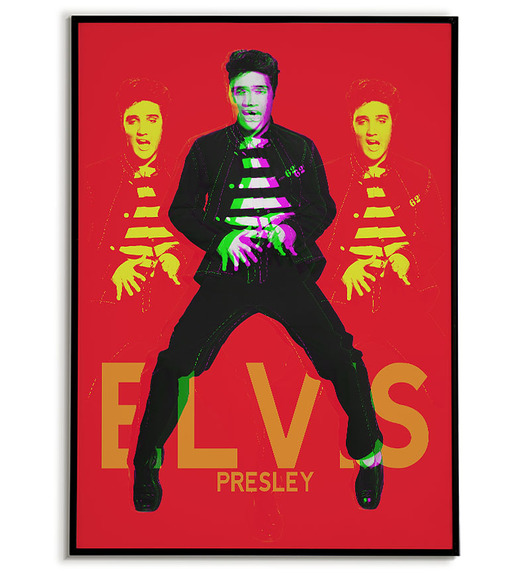 Plakat Elvis-Plakat z piosenkarzem-Muzyka Bajkowe Obrazki