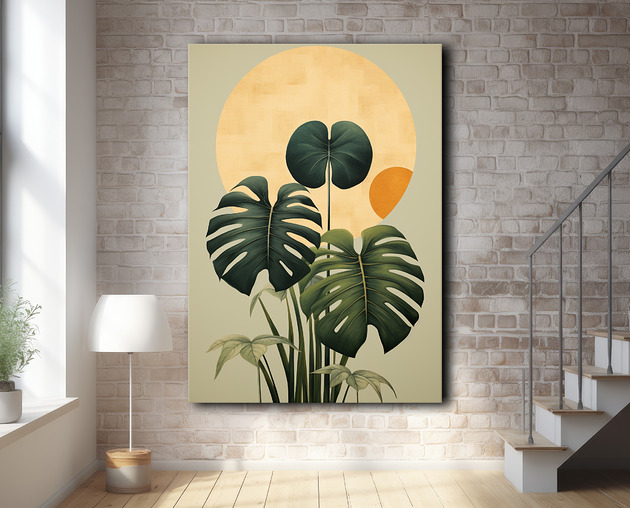 plakaty Tropikalne liście - Plakat - Loft, Minimalizm #73