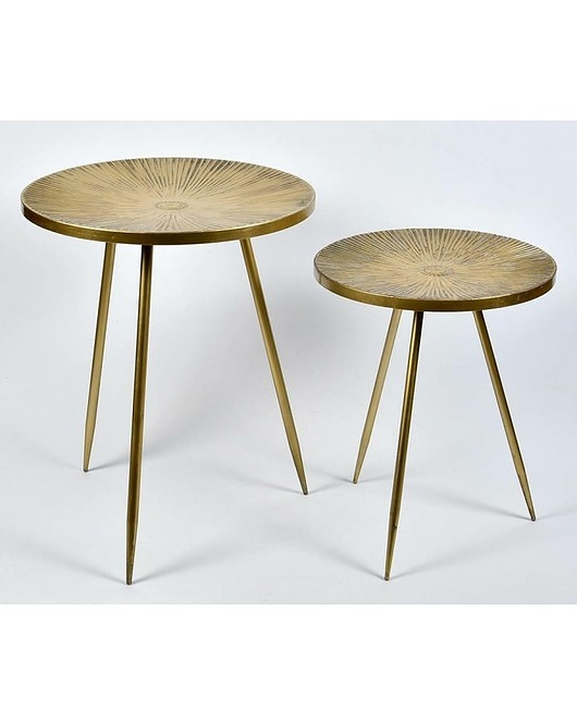Stolik Kawowy 2 szt. Metalowy Aurora MIA home