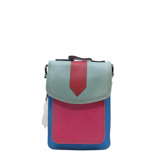 torby na ramię Torebka na telefon skórzana damska listonoszka z rączka i szlufką OLIVKA