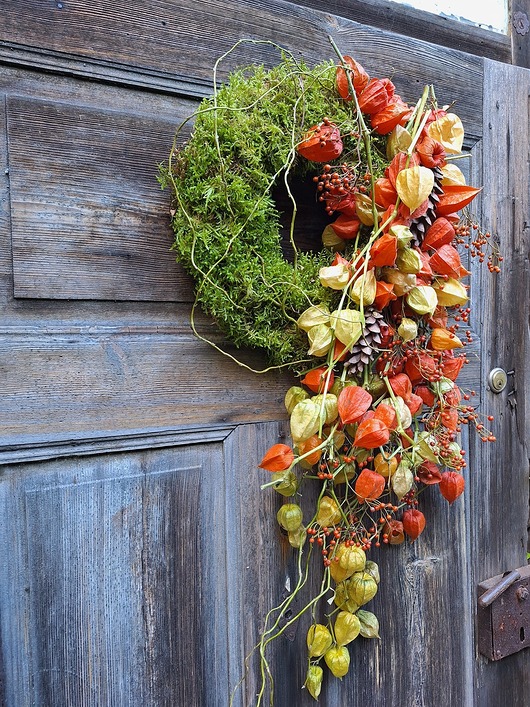 wianki Wianek  jesienny  na drzwi stół