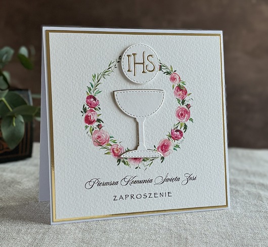 zaproszenia na komunię Zaproszenia na komunię, wzór 28A