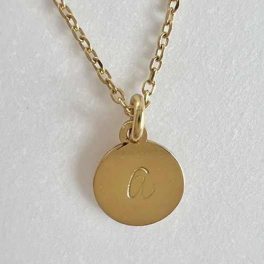 złote naszyjniki Personalizowany naszyjnik z literką blaszka 8 mm, splot ankrowy
