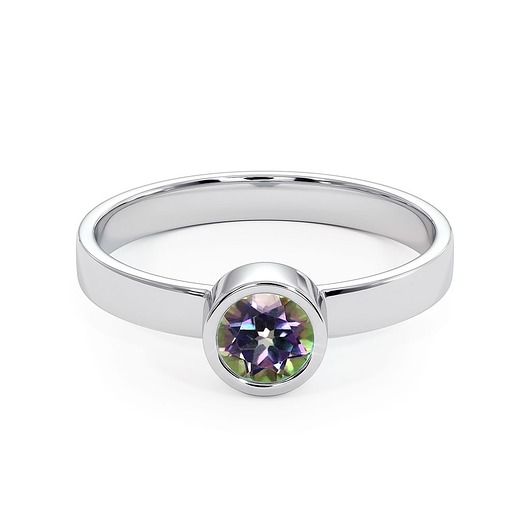 pierścionki srebrne Stack me - Srebrny pierścionek z mistycznym topazem