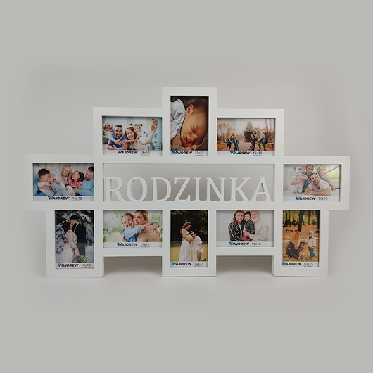 ramki na zdjęcia Multirama ramka na zdjęcia z napisem  Rodzinka 10 zdjęć