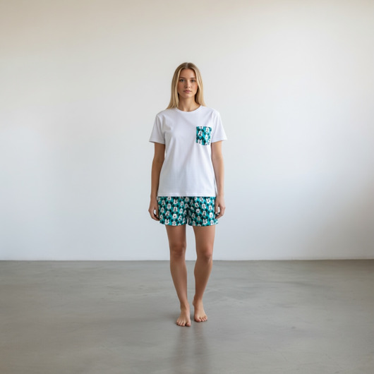 piżamy damskie Piżama Unisex bawełniana z myszką Mickey