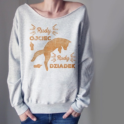 Rudy ojciec Szara gruba Z ONE MUG A DAY
