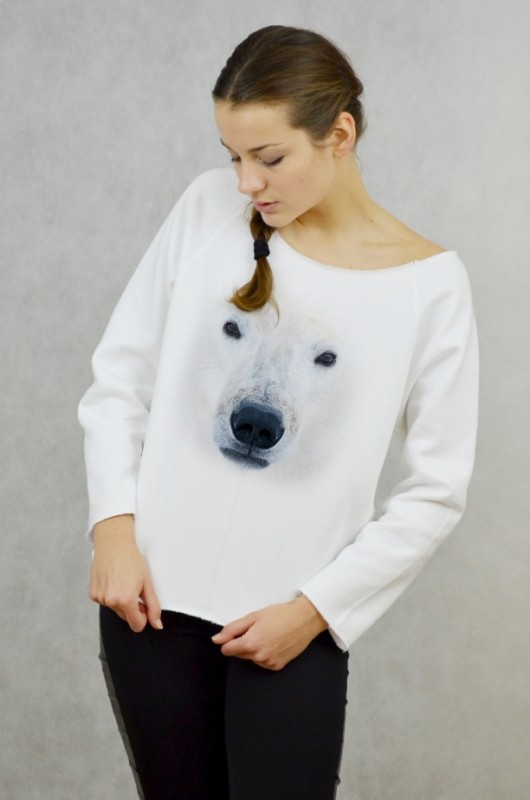 POLARNY biała bluza oversize GAU great as You