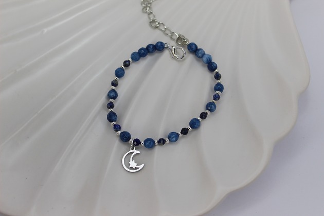 bransoletki z kamieni naturalnych Bransoletka - AGAT - LAPIS LAZULI